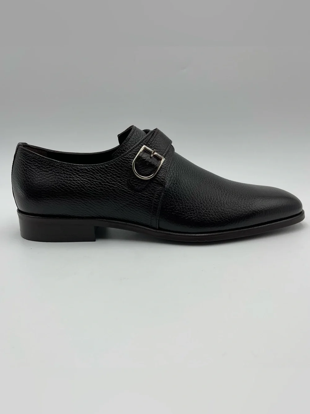 Vellapais SZ 11 Astra Brown Pebbled Leather Monkstrap Shoes MSRP $309